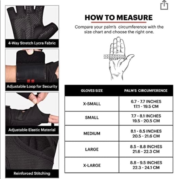 NWT-DMOOSE-weightlifting & workout gloves - Picture 6 of 9